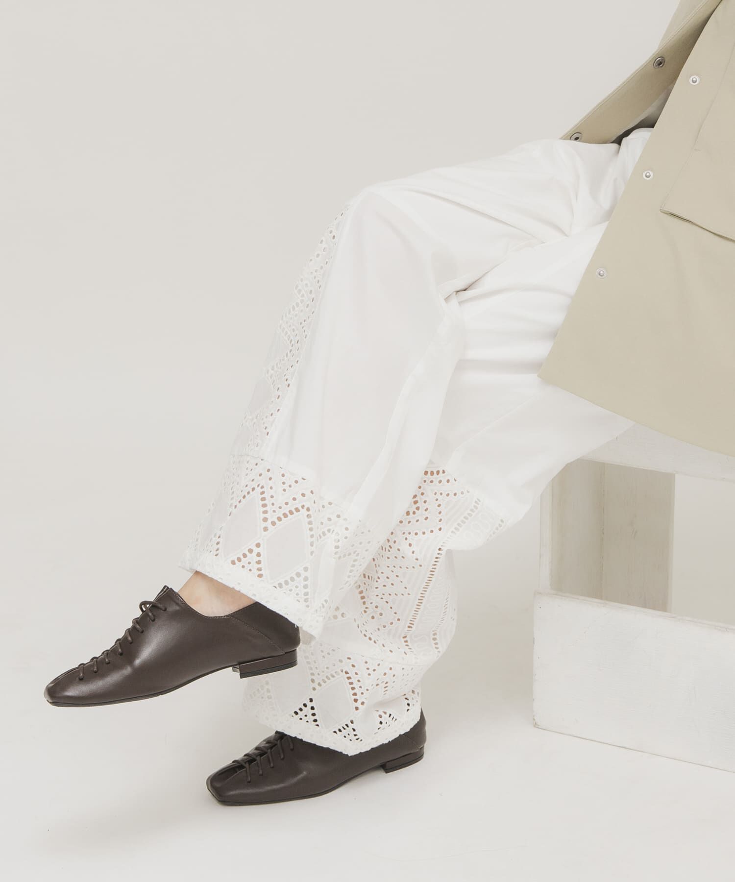  「レースドッキングパンツ」|その他|オフホワイト