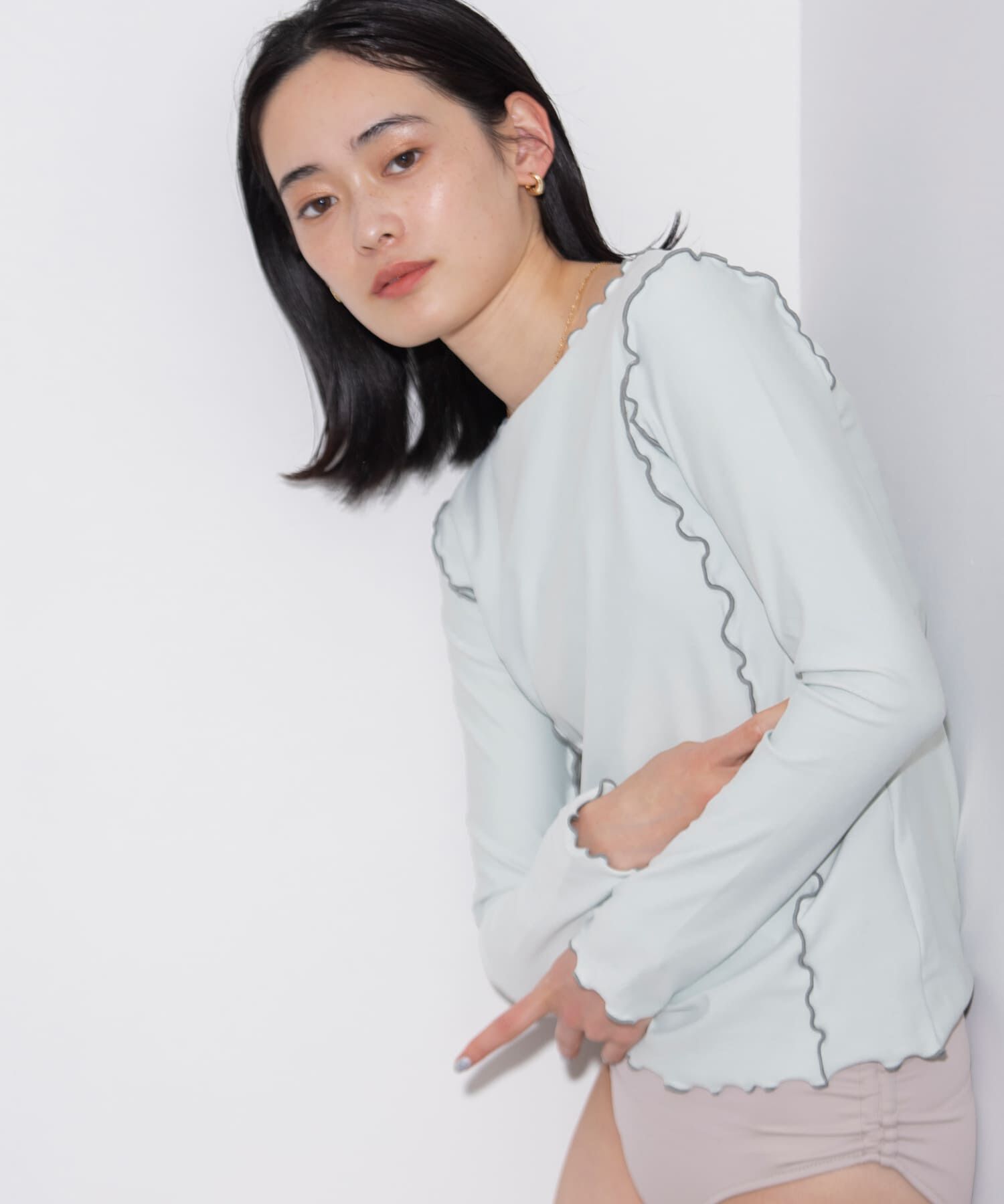 SENSE OF PLACE by URBAN RESEARCH「メローラインロングスリーブラッシュガード」|ビキニ|