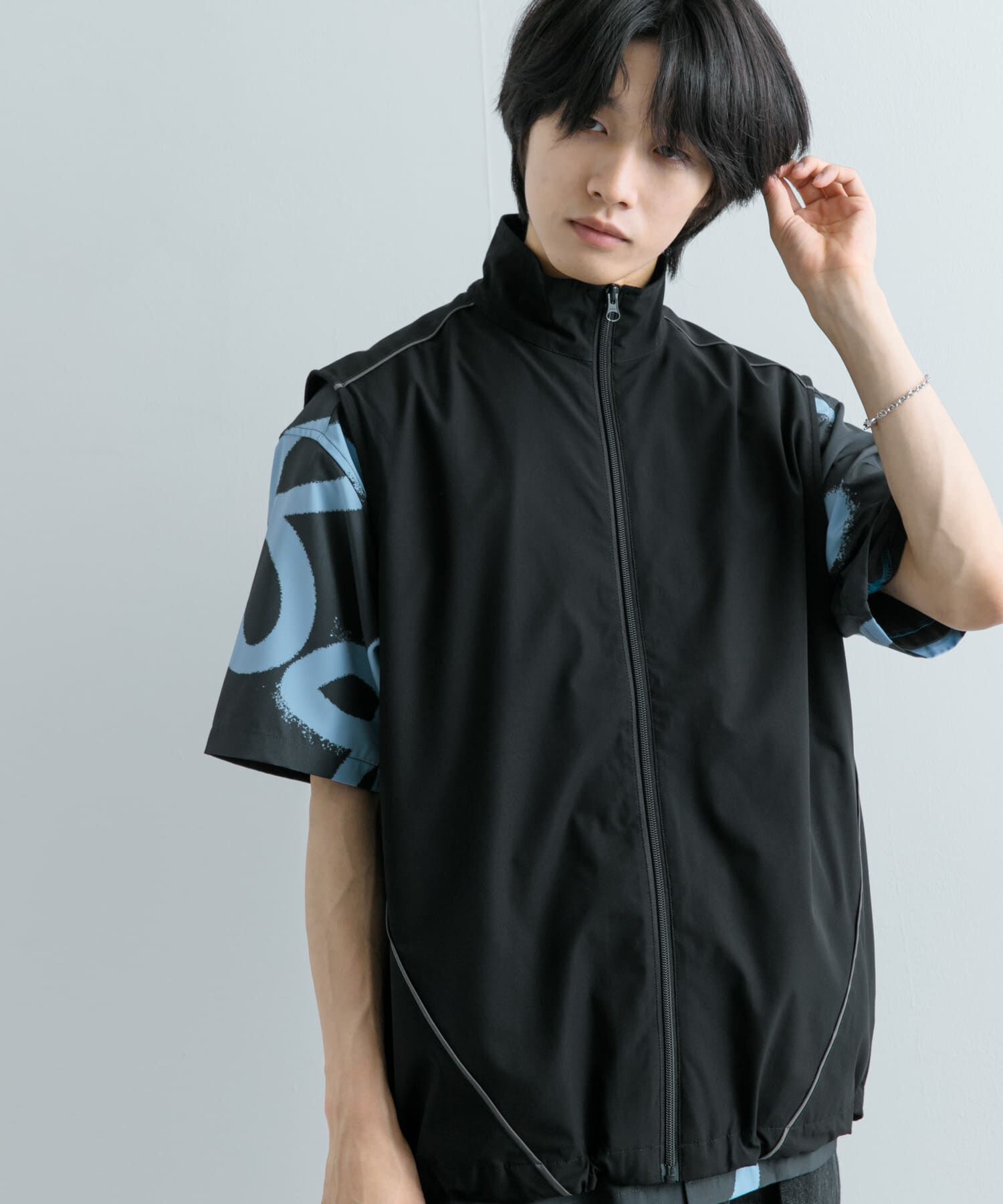 SENSE OF PLACE by URBAN RESEARCH「『セットアップ対応』 ブロックドトラックベスト」|ノーカラーコート|その他1