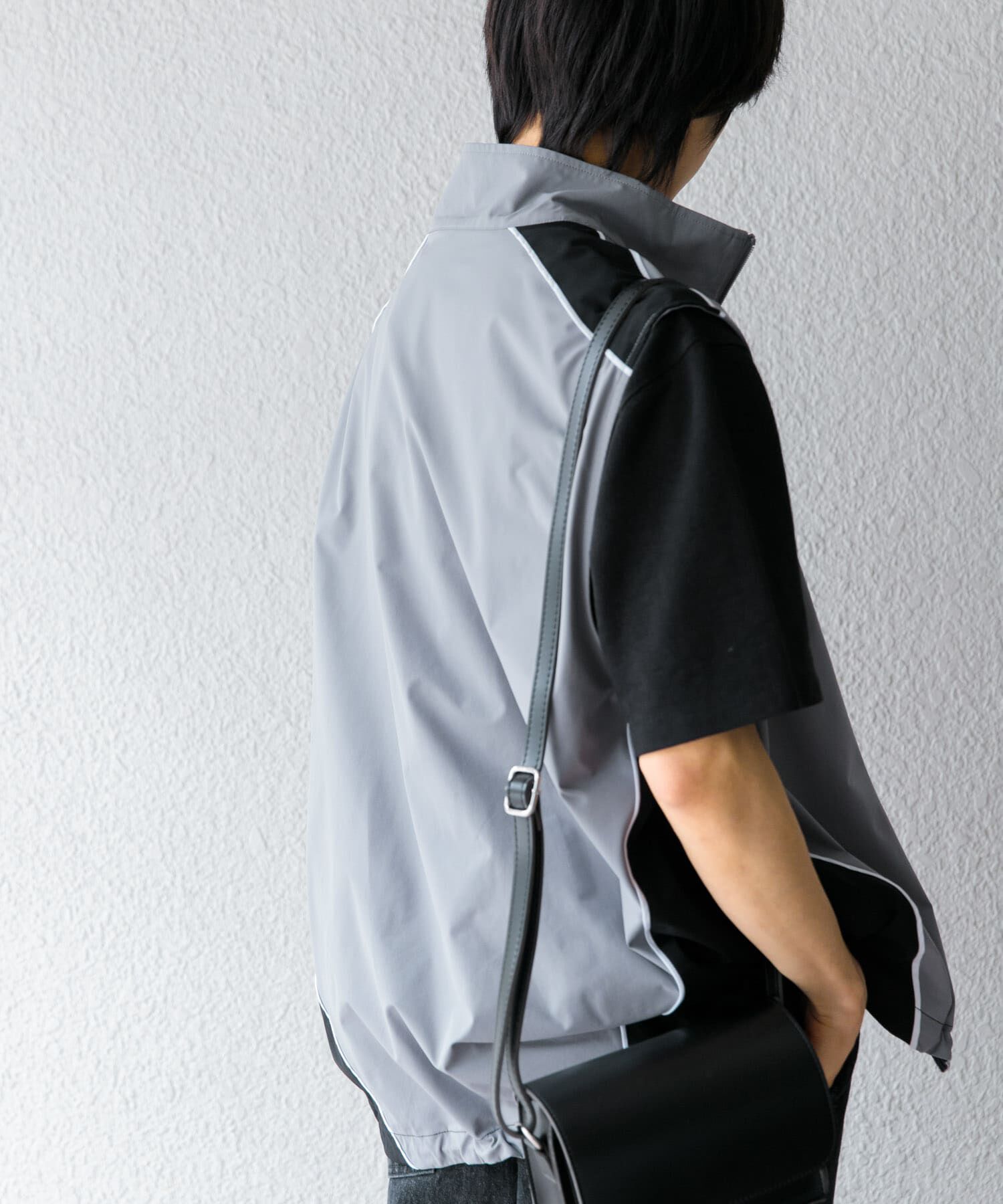 SENSE OF PLACE by URBAN RESEARCH「『セットアップ対応』 ブロックドトラックベスト」|ノーカラーコート|