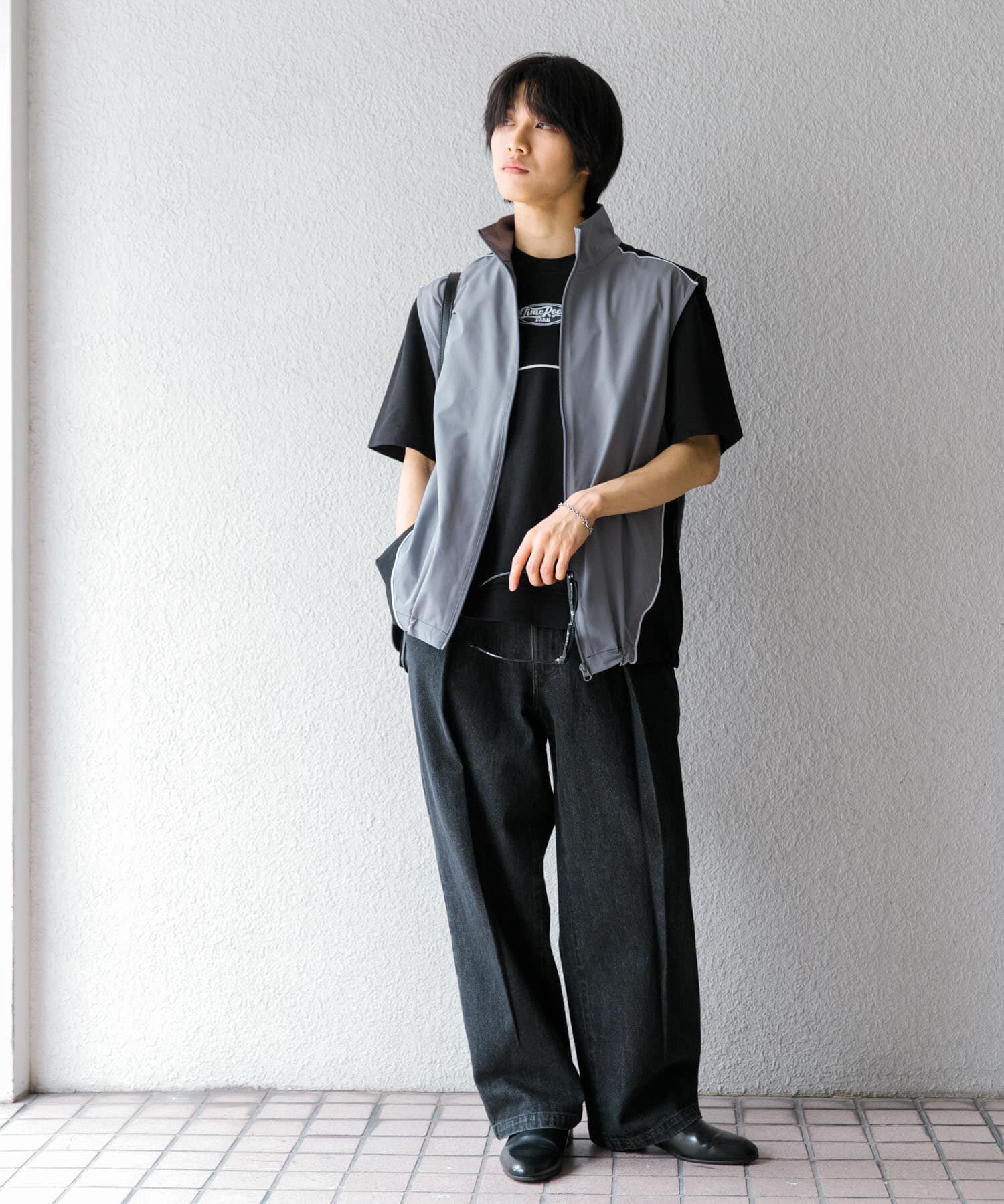 SENSE OF PLACE by URBAN RESEARCH「『セットアップ対応』 ブロックドトラックベスト」|ノーカラーコート|