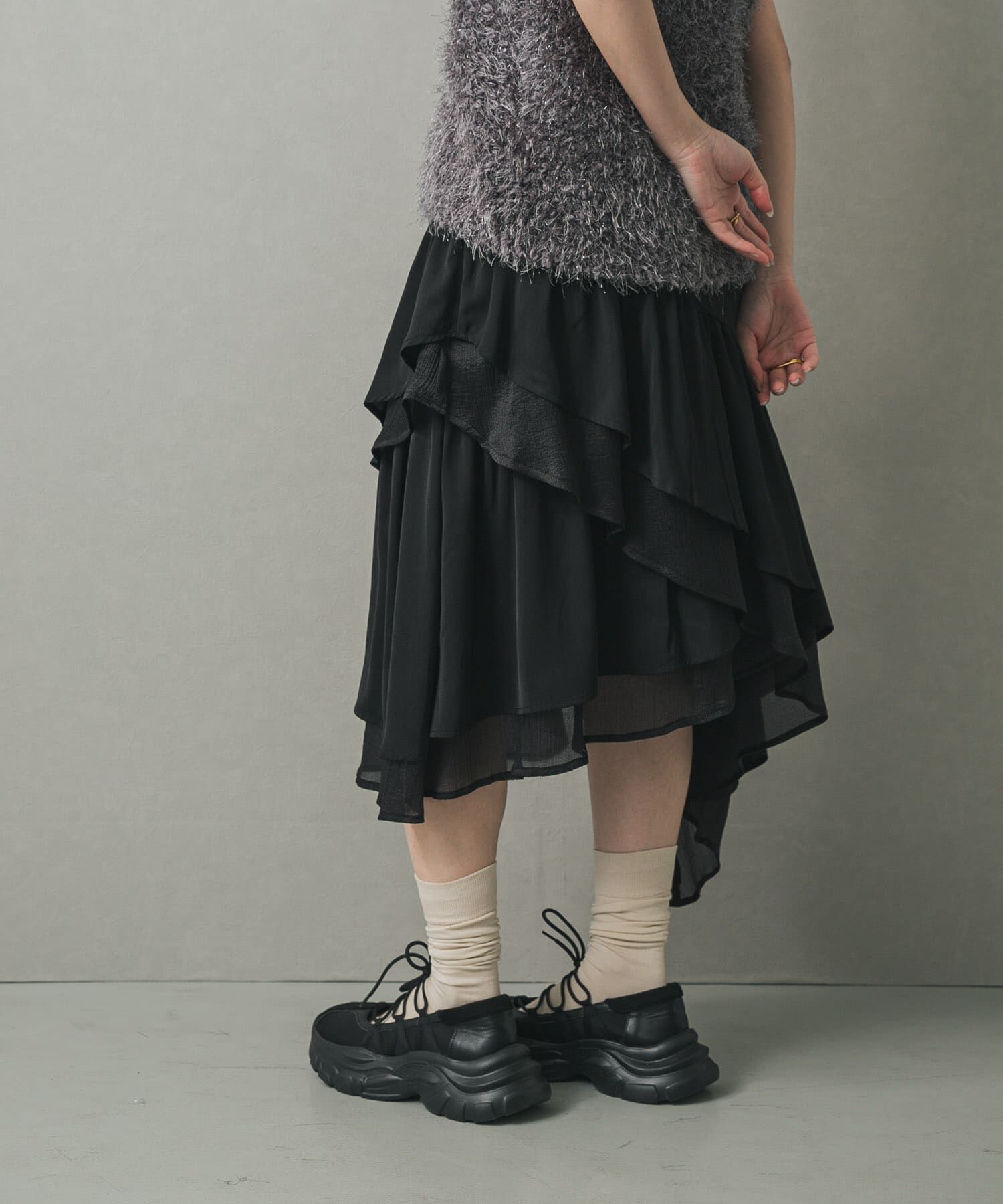 SENSE OF PLACE by URBAN RESEARCH「フレアティアードミディスカート」|スカート|