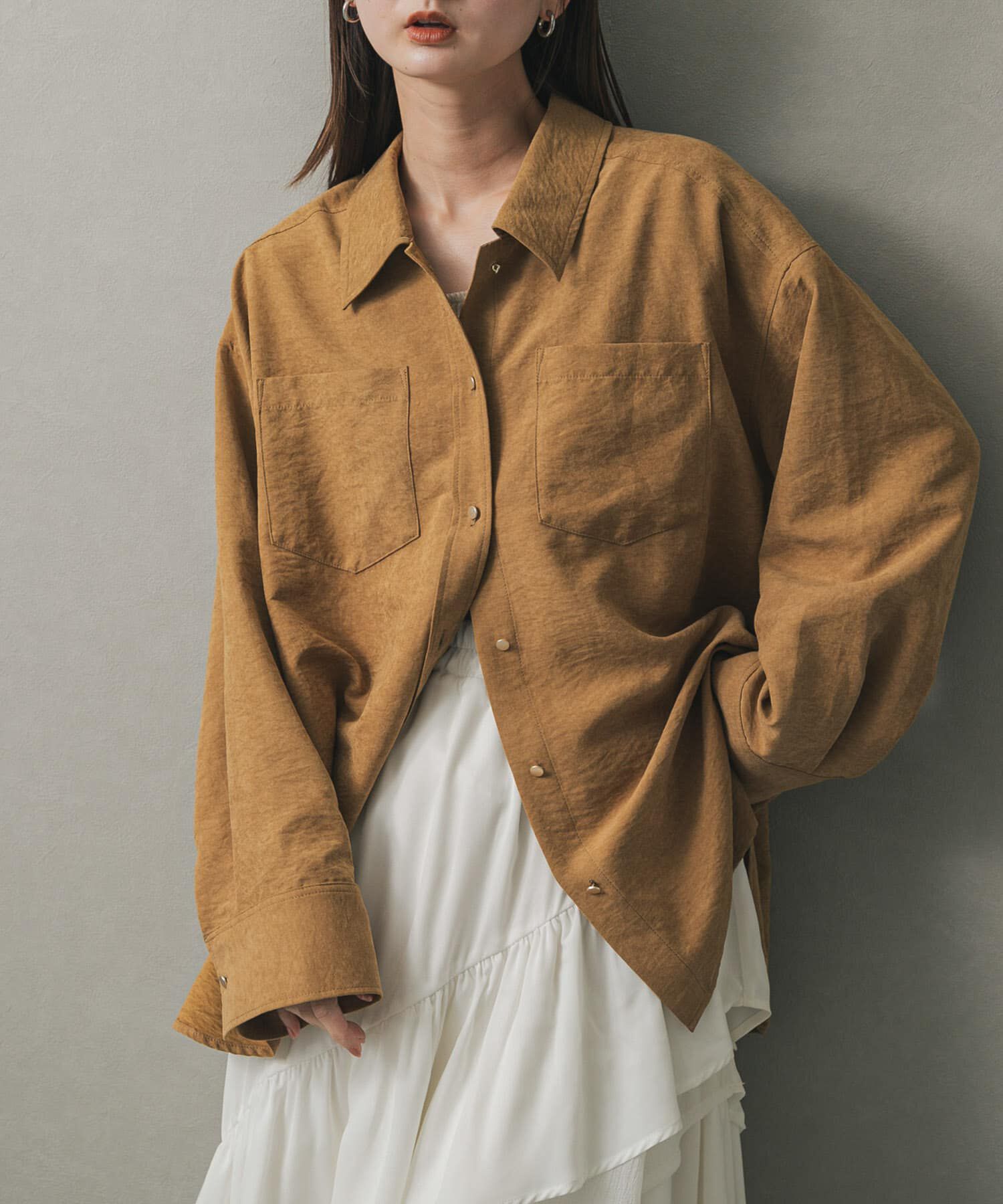 SENSE OF PLACE by URBAN RESEARCH「ポケットツキワイドスリーブシャツ」|シャツ・ブラウス|キャメル