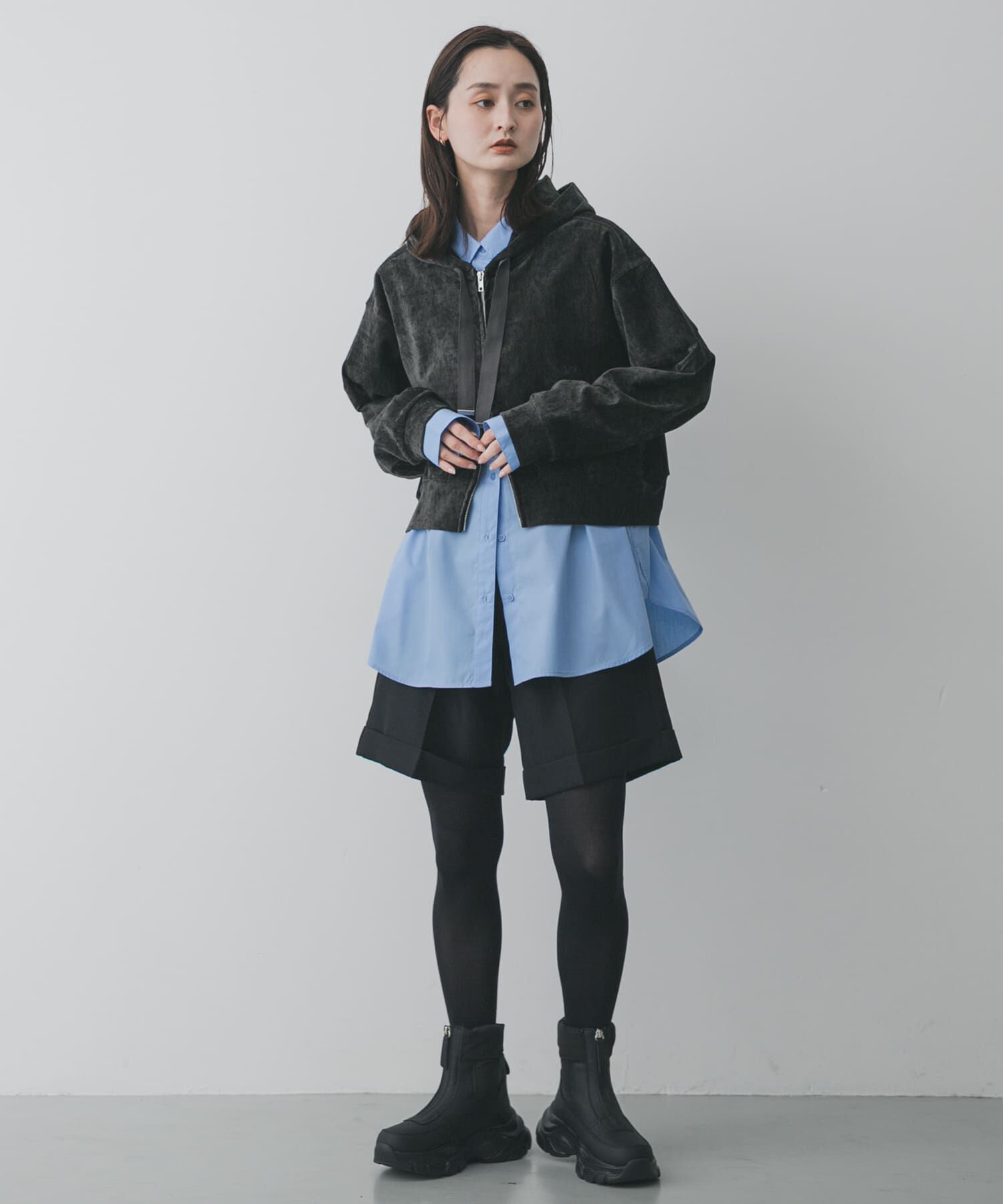 SENSE OF PLACE by URBAN RESEARCH「ベロアジップフーディ」|パーカー|