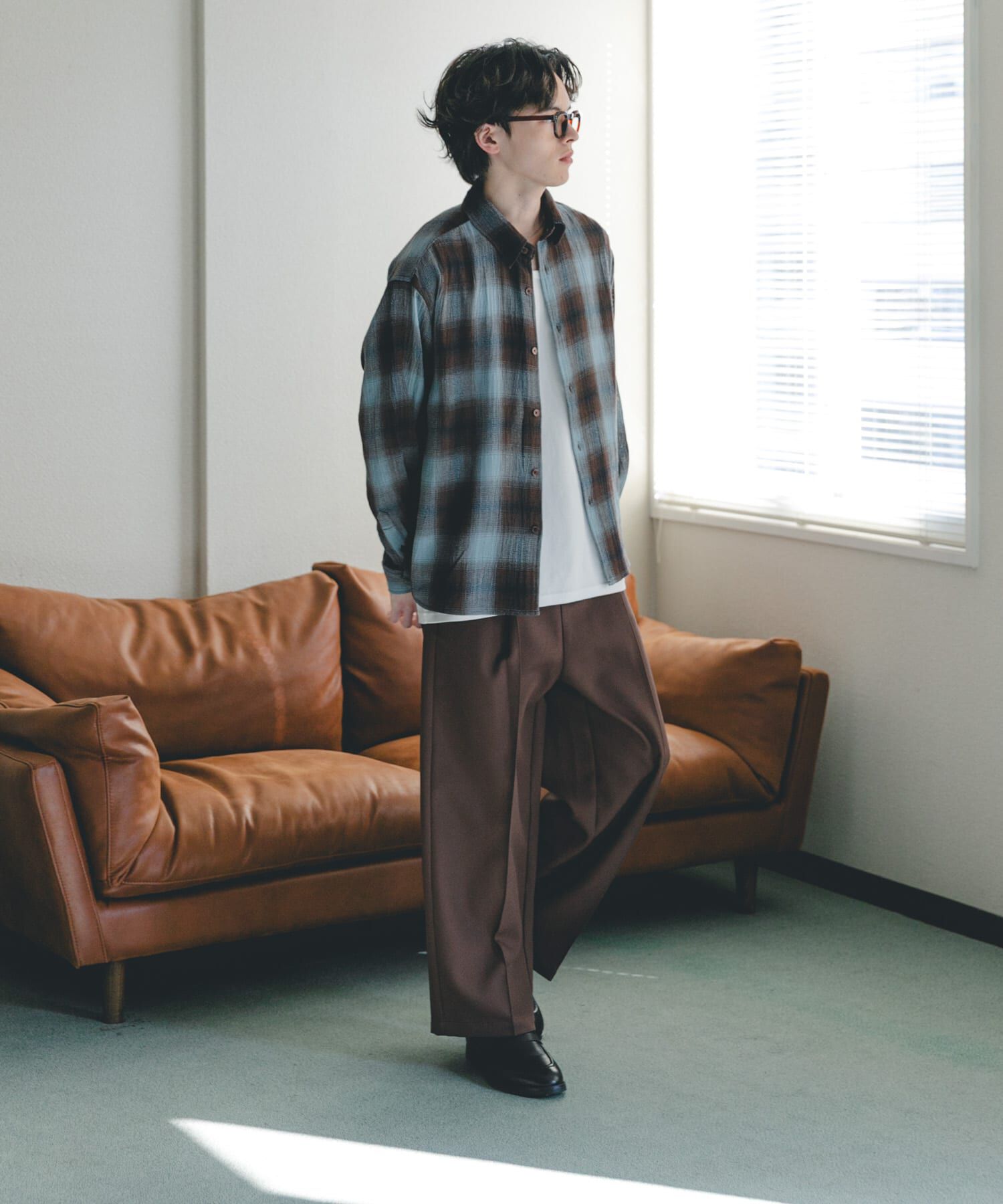 SENSE OF PLACE by URBAN RESEARCH「オンブレーチェックレギュラーカラーシャツ」|シャツ・ブラウス|