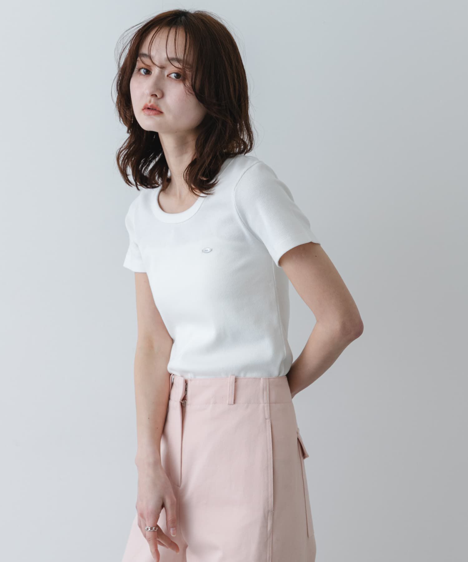 SENSE OF PLACE by URBAN RESEARCH「ラウンドネックリブTシャツ(半袖)」|Tシャツ・カットソー|