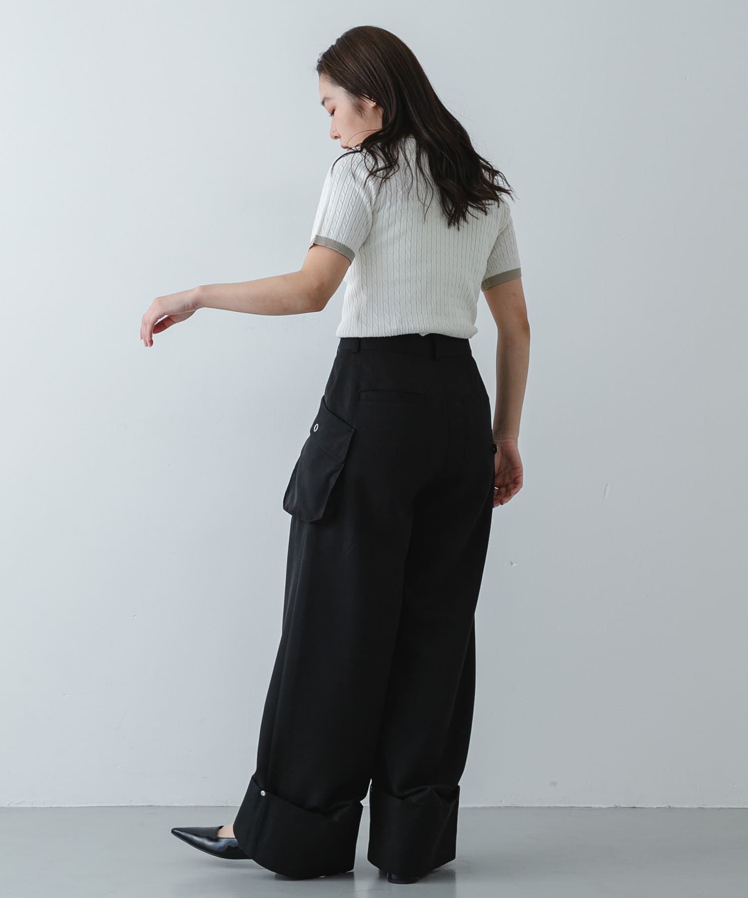 SENSE OF PLACE by URBAN RESEARCH「『洗濯可』バイカラーケーブルセーター」|ニット・セーター|