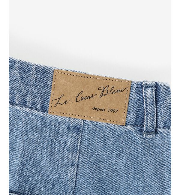 le.coeur blanc「タックワイドデニムパンツ」|デニム|