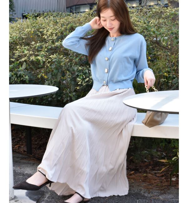  「《手洗い可能》TORRAZZO DONNAビジュー釦カーデ」|カーディガン|