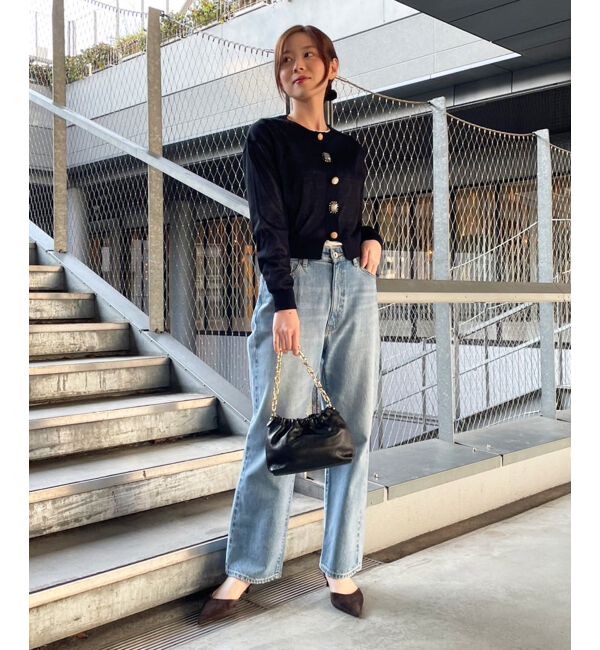  「《手洗い可能》TORRAZZO DONNAビジュー釦カーデ」|カーディガン|