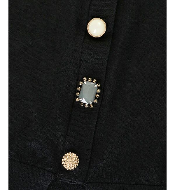  「《手洗い可能》TORRAZZO DONNAビジュー釦カーデ」|カーディガン|