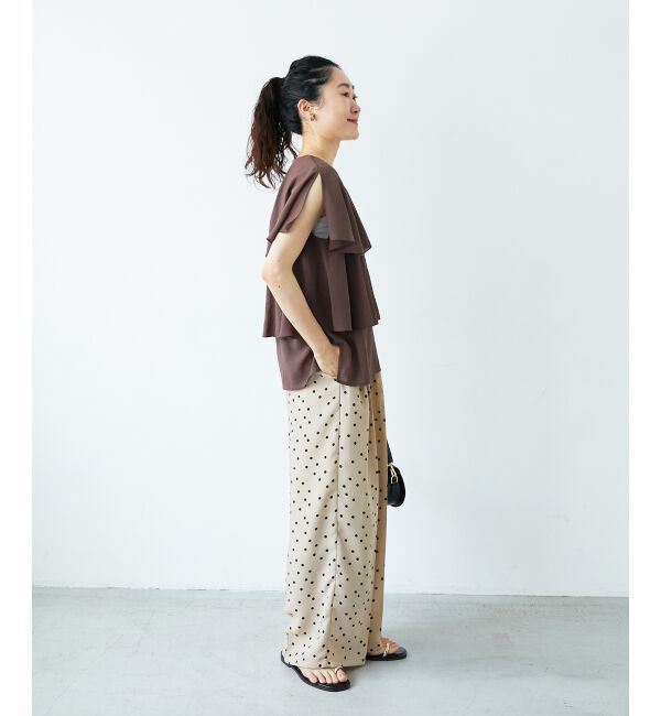  「《手洗い可能》シアーフリルティアードブラウス」|シャツ・ブラウス|