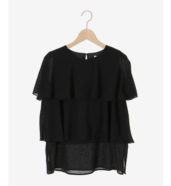  「《手洗い可能》シアーフリルティアードブラウス」|シャツ・ブラウス|