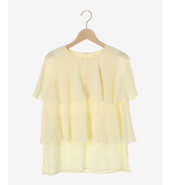  「《手洗い可能》シアーフリルティアードブラウス」|シャツ・ブラウス|