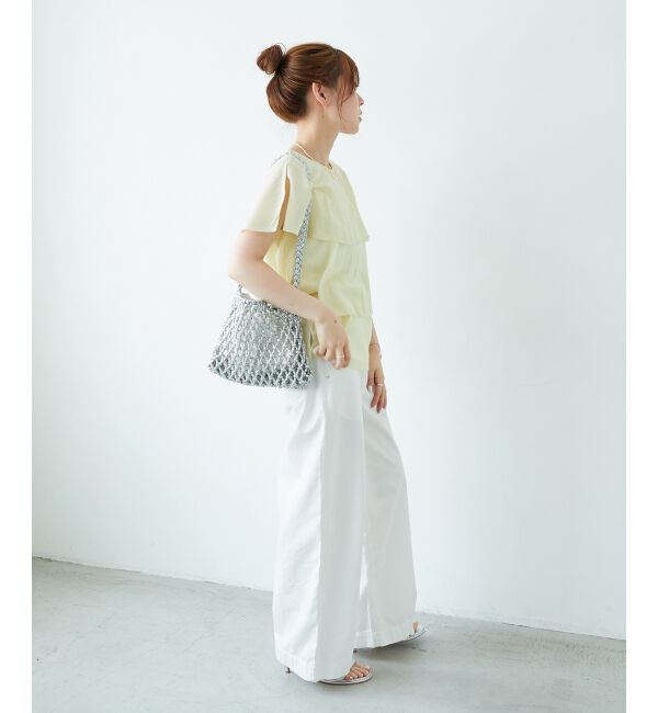  「《手洗い可能》シアーフリルティアードブラウス」|シャツ・ブラウス|