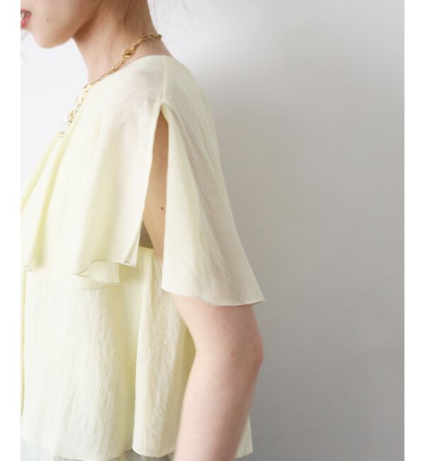  「《手洗い可能》シアーフリルティアードブラウス」|シャツ・ブラウス|