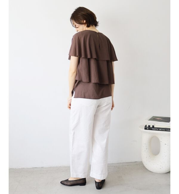  「《手洗い可能》シアーフリルティアードブラウス」|シャツ・ブラウス|