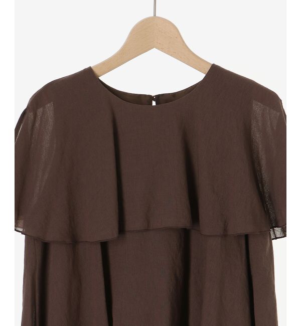  「《手洗い可能》シアーフリルティアードブラウス」|シャツ・ブラウス|