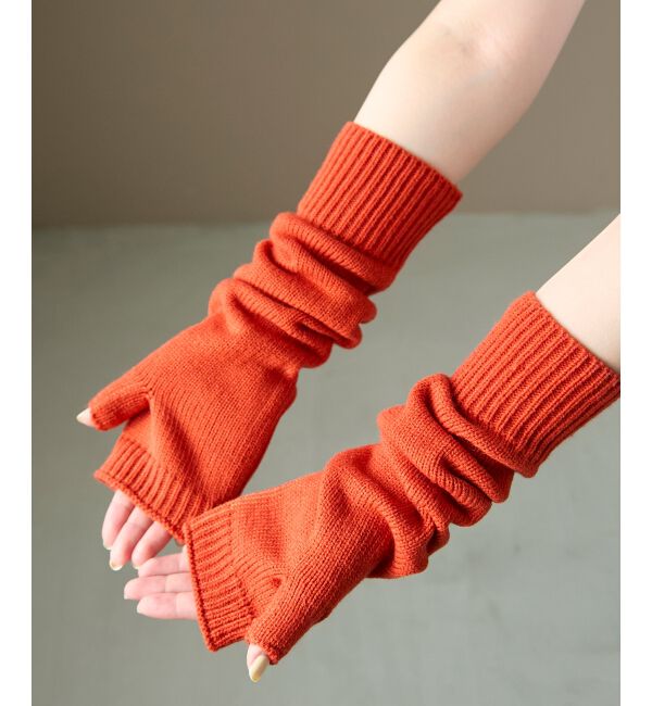  「《WEB限定アイテム》シンプルアームウォーマー」|その他|オレンジ