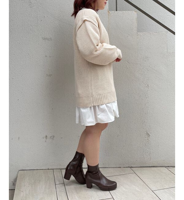 MAJESTICLEGON「マルチwayVニットセットワンピ」|チュニック|