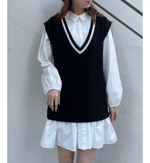 MAJESTICLEGON「マルチwayVニットセットワンピ」|チュニック|