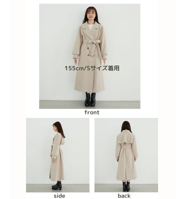 MAJESTICLEGON「バックデザインチェスターコート」|チェスターコート|