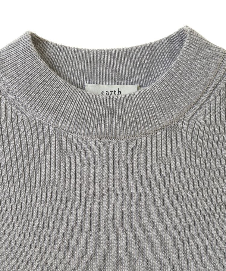 earth music&ecology「スリットチュールスリーブニットプルオーバー」|ニット・セーター|