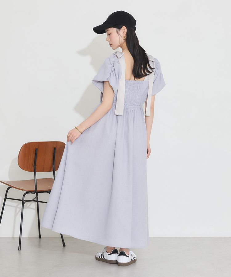 earth music&ecology「リボンショルダーオフショルワンピース」|ワンピース|