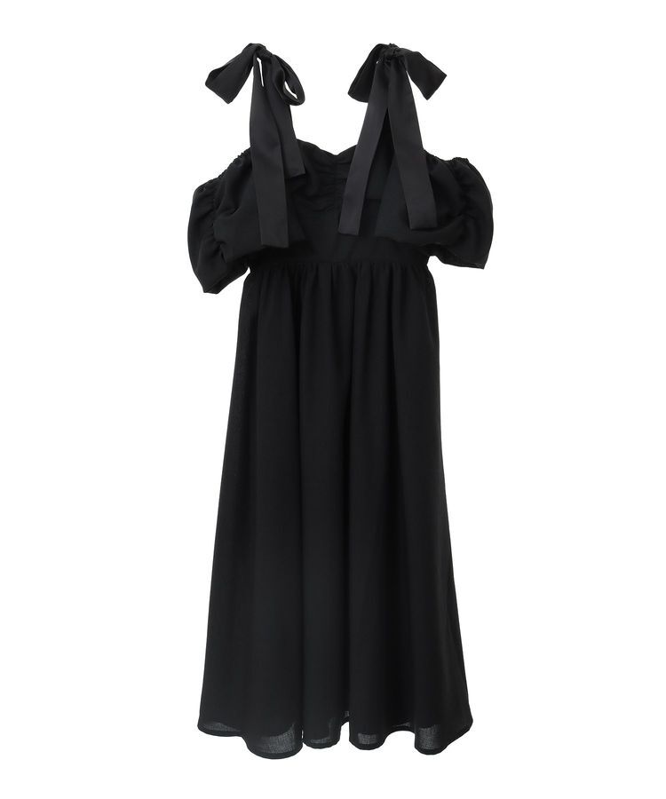 earth music&ecology「リボンショルダーオフショルワンピース」|ワンピース|