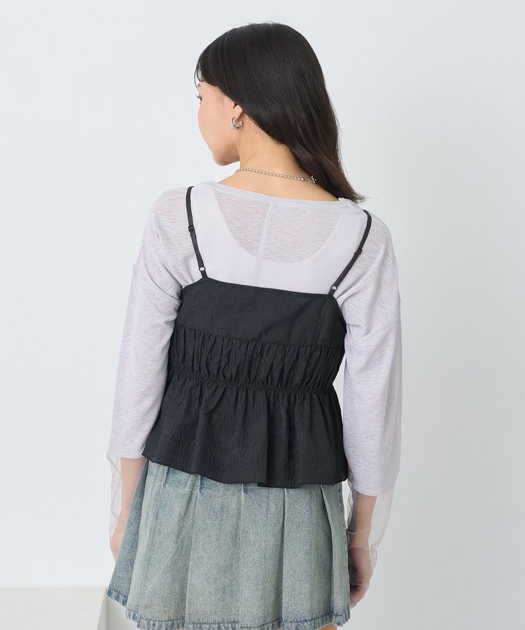 earth music&ecology「ジャガードフレアキャミブラウス」|ベスト・ジレ|