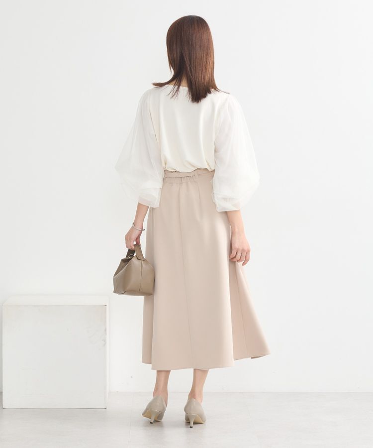 earth music&ecology「ベルト付きアシンメトリースカート」|フレア|