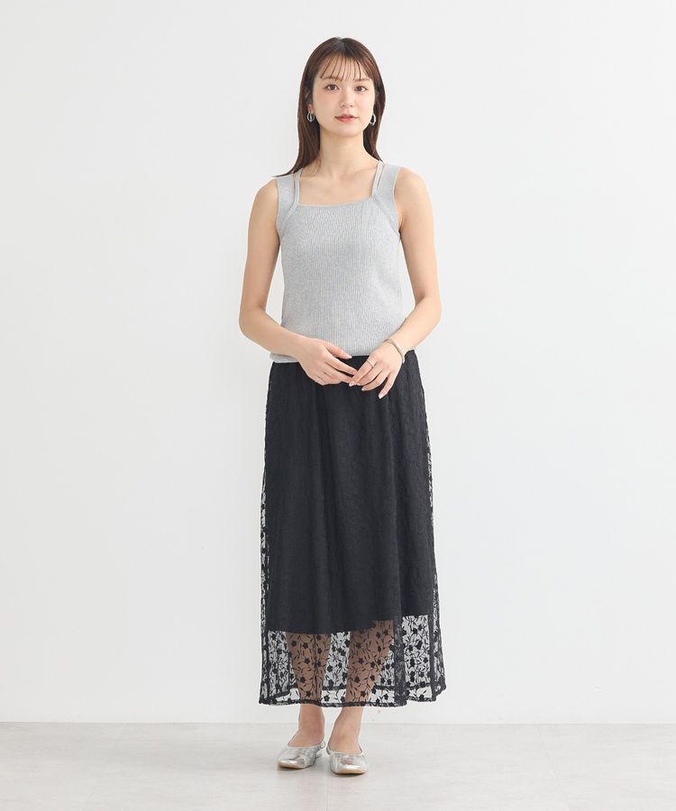 earth music&ecology「レイヤードニットタンクトップ」|キャミソール|