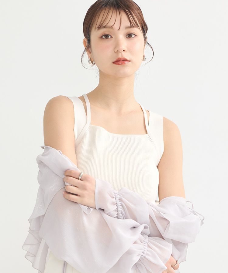earth music&ecology「レイヤードニットタンクトップ」|キャミソール|