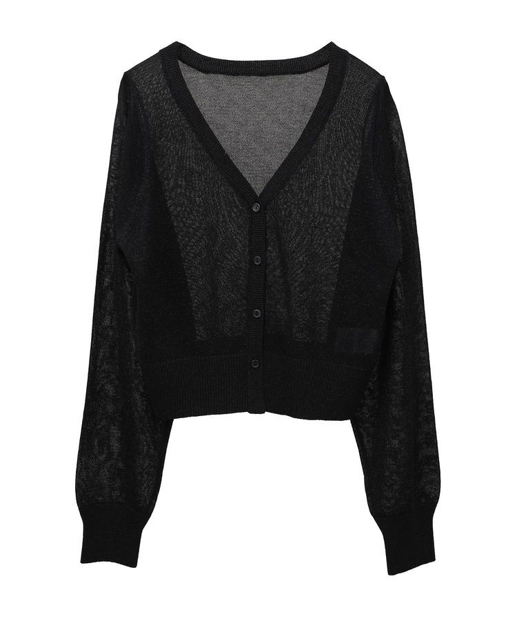 earth music&ecology「シアーラメVネックカーディガン」|カーディガン|