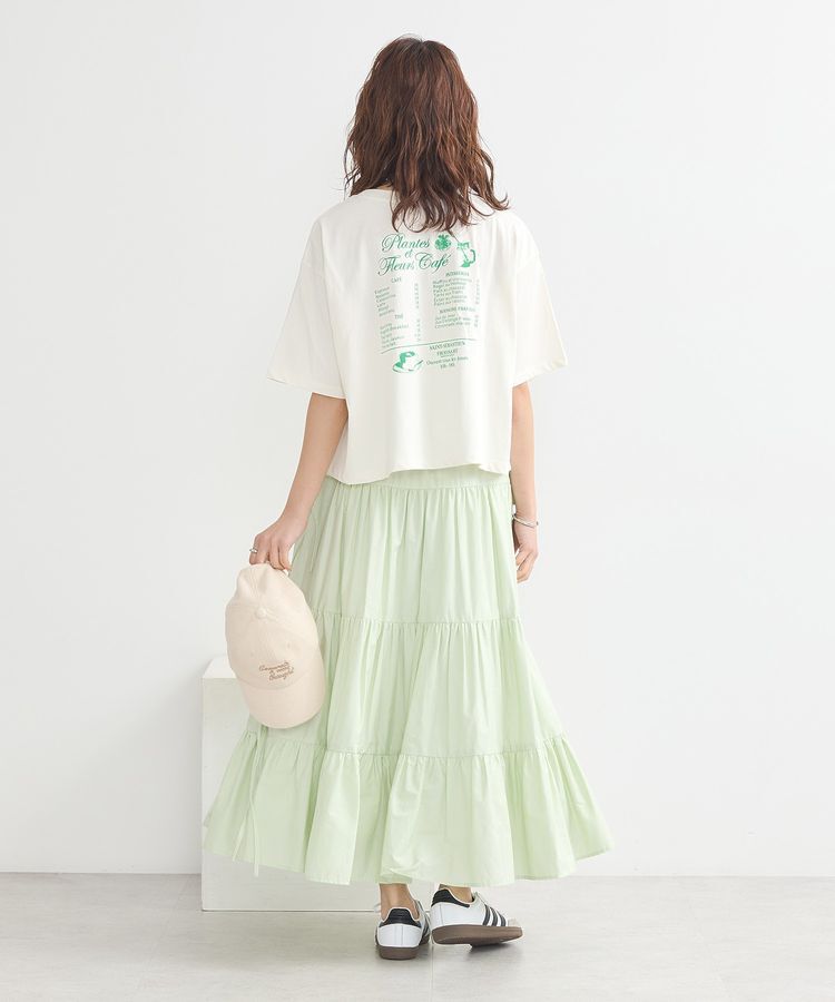 earth music&ecology「サイドリボンボリュームティアードスカート」|フレア|