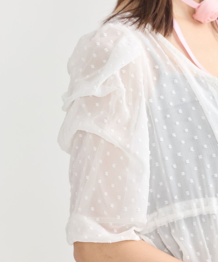 earth music&ecology「ドットドビーシアー羽織ワンピース」|ワンピース|