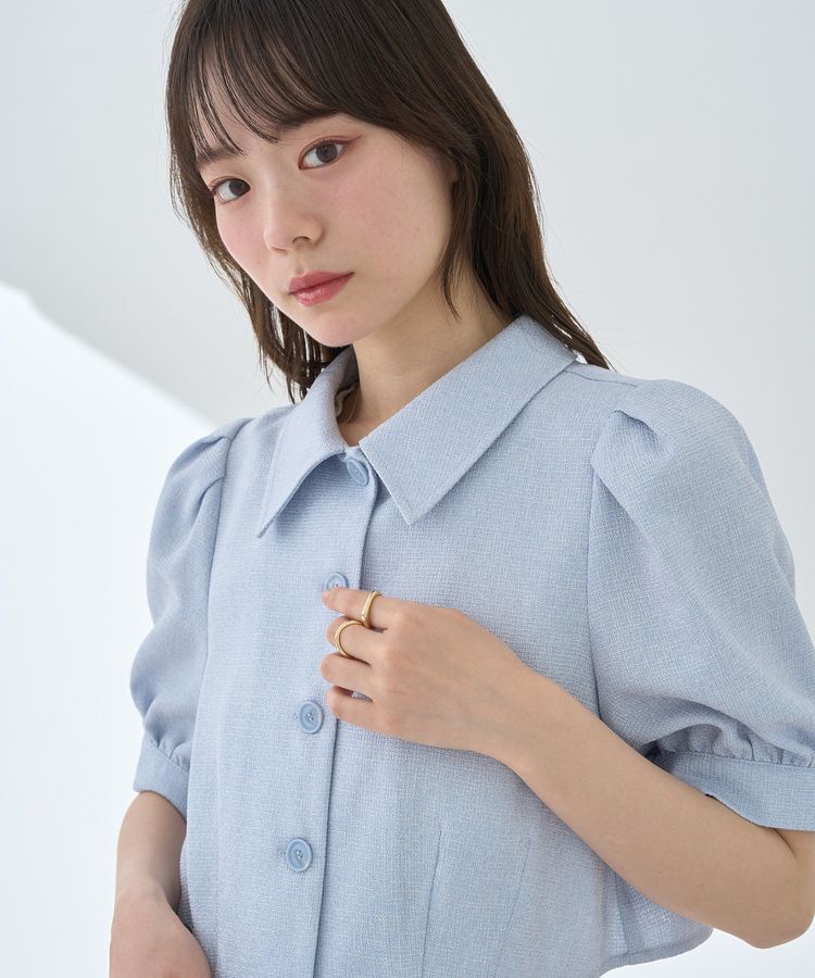 earth music&ecology「サマーツイードシャツジャケット」|シャツ・ブラウス|