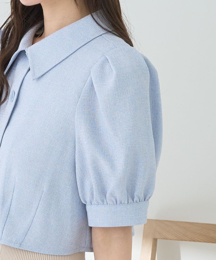 earth music&ecology「サマーツイードシャツジャケット」|シャツ・ブラウス|