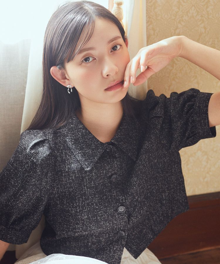 earth music&ecology「サマーツイードシャツジャケット」|シャツ・ブラウス|