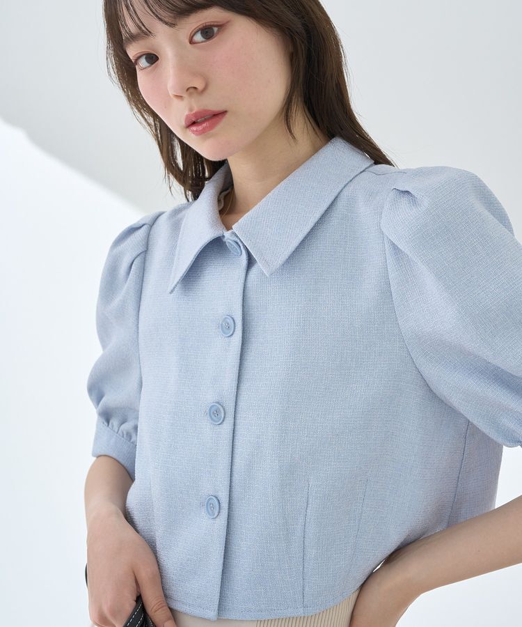 earth music&ecology「サマーツイードシャツジャケット」|シャツ・ブラウス|Sax