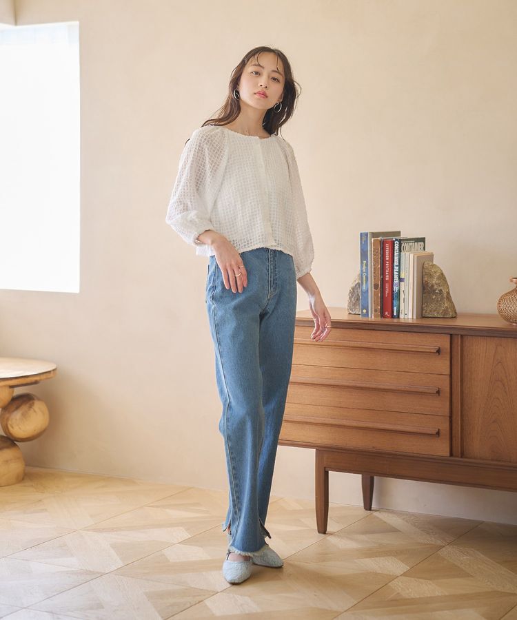 earth music&ecology「前後2wayミニフリンジブラウス」|シャツ・ブラウス|