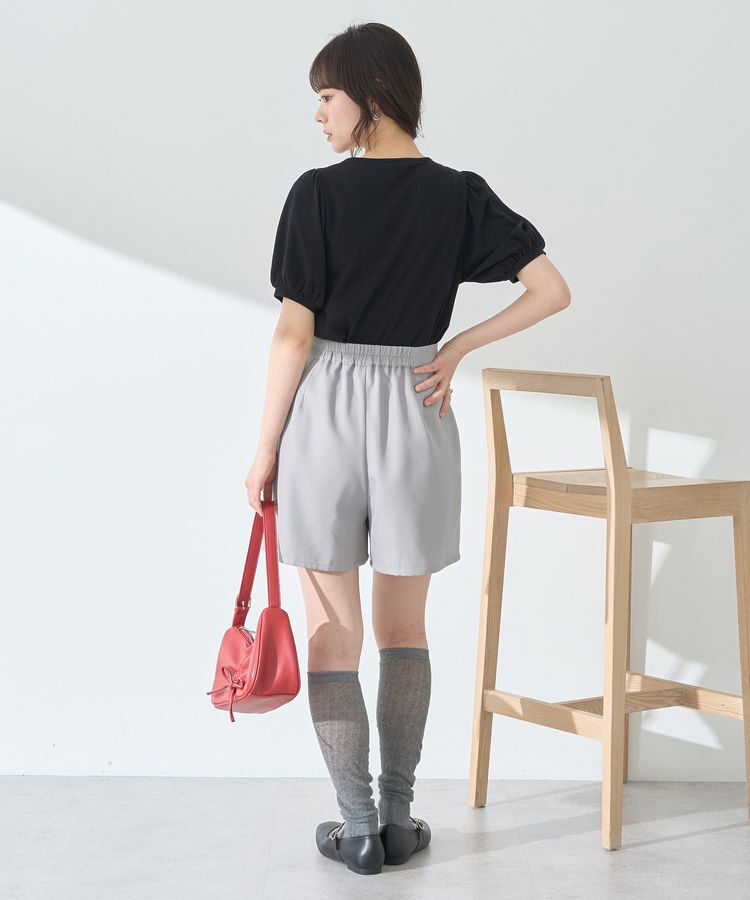 earth music&ecology「ロゴプレート付きパフスリーブプルオーバー」|Tシャツ・カットソー|