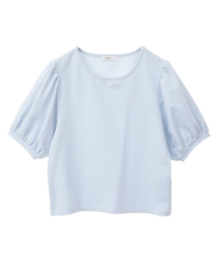 earth music&ecology「ロゴプレート付きパフスリーブプルオーバー」|Tシャツ・カットソー|