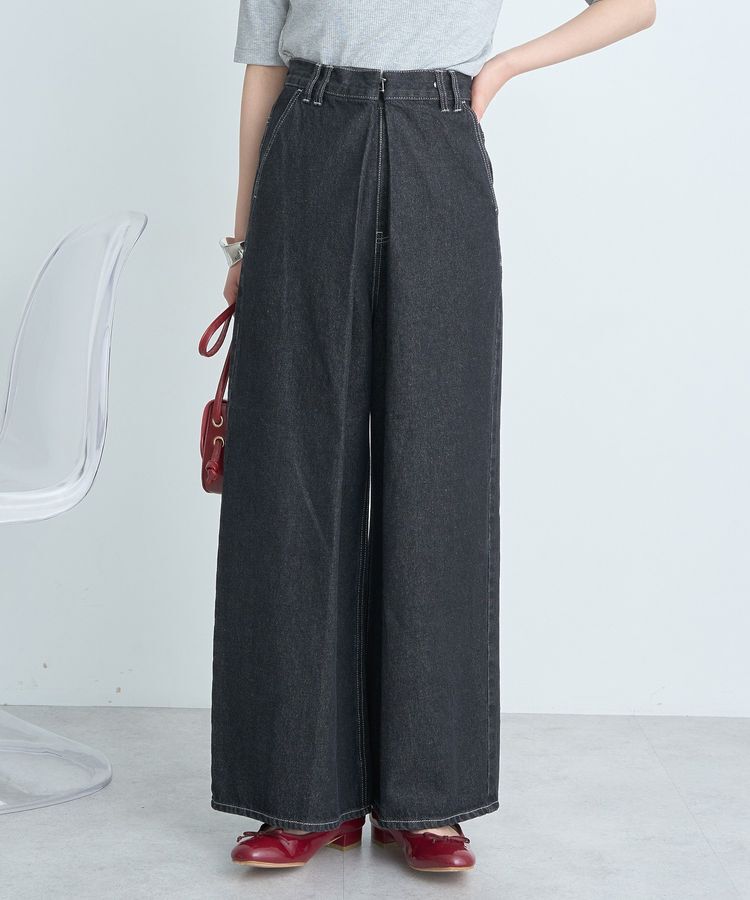 earth music&ecology「フロントタックデニムパンツ」|デニム|