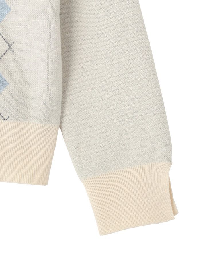 earth music&ecology「アーガイルニットカーディガン」|カーディガン|