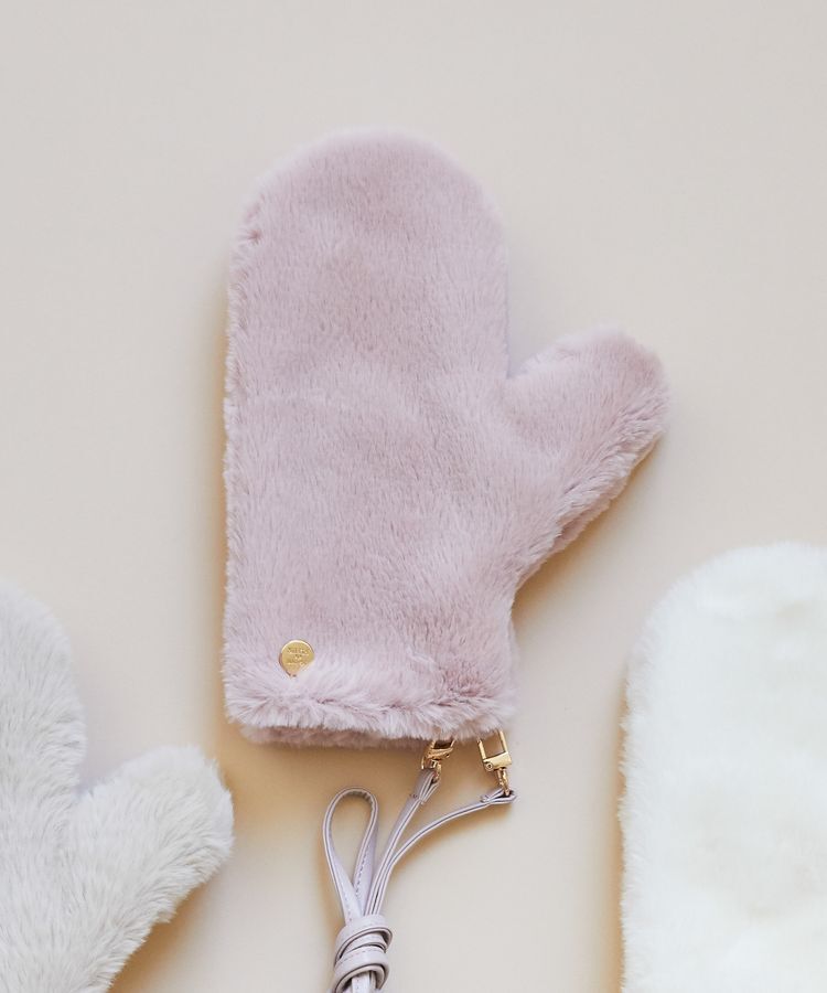 Maison de FLEUR「コード付きファーミトン」|その他|ピンク