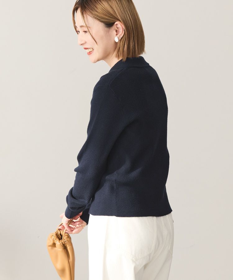 AMERICAN HOLIC「バイパチ襟付き前あきリブプルオーバー＜静電気軽減＞」|ニット・セーター|