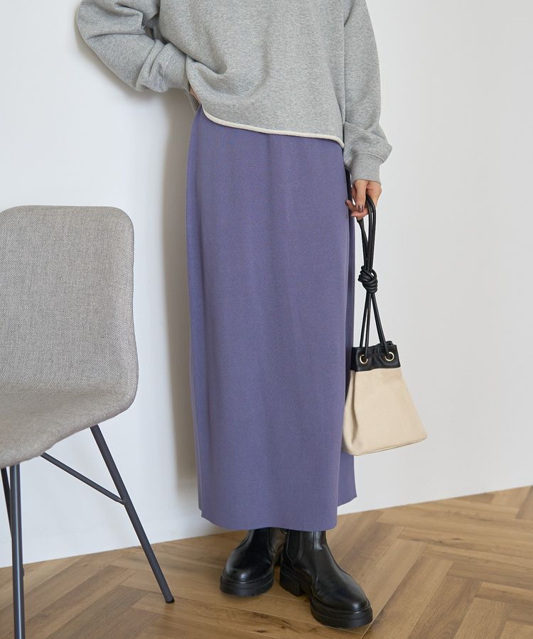 AMERICAN HOLIC「バイパチ総針ニットタイトスカート＜静電気軽減＞」|タイト|Purple