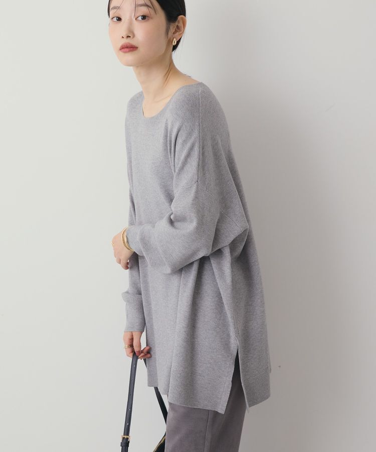 AMERICAN HOLIC「バイパチロングニットプルオーバー/チュニック＜静電気軽減＞」|ニット・セーター|