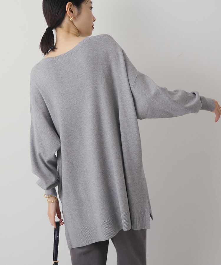 AMERICAN HOLIC「バイパチロングニットプルオーバー/チュニック＜静電気軽減＞」|ニット・セーター|